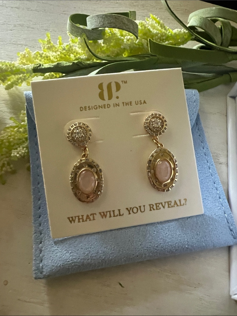 Bomb Party Vermeil “soft petal glow earrings”